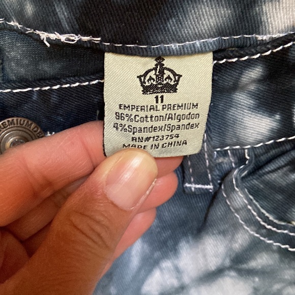 NWOT Cute tie dye/acid wash print skinny jeans in size 11 - Picture 2 of 8